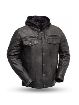 Removeable Dutch Hood Moto Jacket