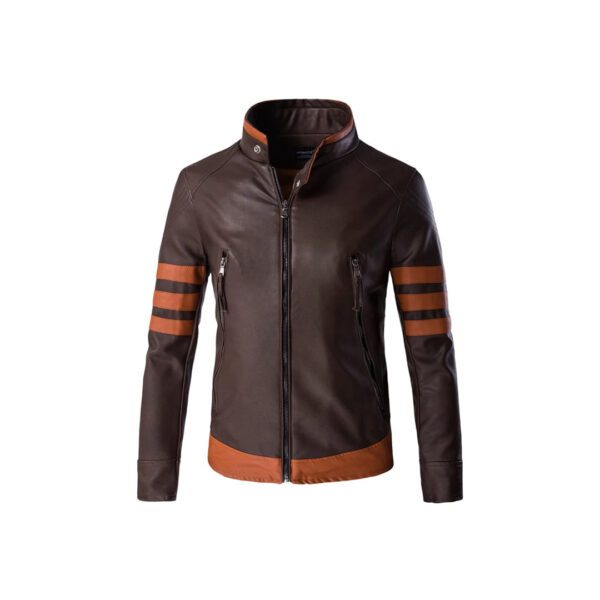 Wolverines Cosplay Men's Original Leather Moto Jacket