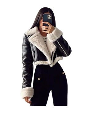 Shearling-Asymmetrical-Womens-Leather-Cropped-Jacket